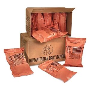 MRE 1 Case Of HDR U.S. Military Surplus Humanitarian Meals Ready To Eat FEMA 10
