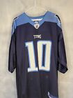 Reebok Tennessee Titans Jersey Mens Size Large Blue Vince Young #10 NFL