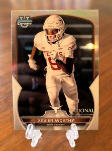 New Listing2022 Bowman University Football Xavier Worthy The National Pack Refractor