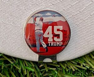 President Trump -  45 -  With Magnetic Hat Clip - Golf Ball Marker