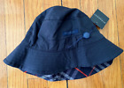 Burberry Black Nova Plaid Reversible Bucket Rain Hat - NWT