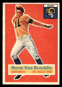 1956 TOPPS NORM VAN BROCKLIN LOS ANGELES RAMS #6 EX+ Y1077