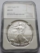 2022 American Silver Eagle S$1 coin - NGC MS 69