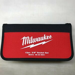 Milwaukee 48-22-9001 Metric 12pc 3/8 Socket Set w/ Case NEW FAST SHIPPING