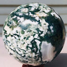 1.34LB Natural Aquatic agate jasper Quartz Sphere Crystal Ball Reiki Healing