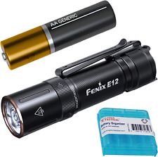 Fenix E12 v2.0 EDC Flashlight, 160 Lumen with 1x AA Battery and LumenTac Battery