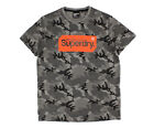 SUPERDRY Core Logo Tag Camo Allover Print Mens Active Shirts & Tees