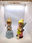 Pair Of Vintage Rubber Bath Toys Tinker Bell And Cinderella