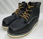 NIB Men’s CK-304 Walker Soft Toe Work Boots - Black Leather - Size 12