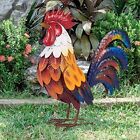 Metal Rooster Garden Statues & Sculptures, Chicken Yard Art Decor Standing