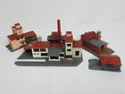 Group Of 4 Assembled Pola N Scale Trackside Factory Buildings