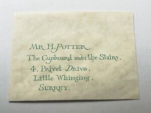 Harry Potter Original Movie Prop - Hogwarts Invitation Envelope