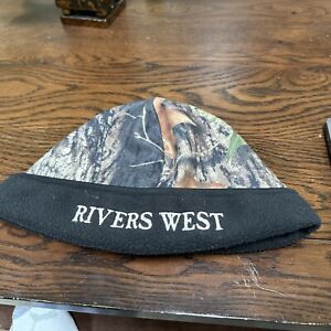 RIVERS WEST Brown Warm FLEECE-LINED HUNTING BEANIE RealTree Camo Winter Hat Cap