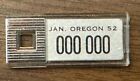 1952 Oregon Sample DAV Tag Keychain License Plate 000 000