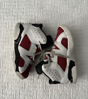 Nike Air Jordan Shoes 6 Carmine Retro PreSchool 384666-106 Sneakers Sz 11C