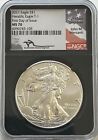 2021-P Silver Heraldic Eagle Type I NGC MS70  1st Day of Issue / Mercanti signed
