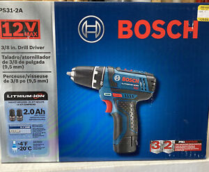 Bosch PS31-2A 12-Volt 3/8-Inch Max Lithium-Ion Fuel Guage Drill Driver Kit