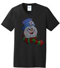 Women's Frosty Snowman Christmas Ladies Tee Shirt T-Shirt S-4XL Tee Shirt