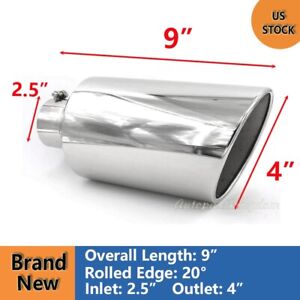 Stainless Steel Exhaust Tip Duo Layer Angle 20° - 2.5