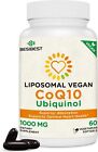Besibest 1000mg Liposomal CoQ10 Ubiquinol, 60 Vegan 60 Count (Pack of 1)