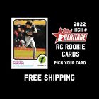 2022 Topps Heritage HN - RC Rookie Cards - You Pick & Complete Your Set