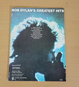 Bob Dylan’s Greatest Hits, Songbook Sheet Music Words and Music