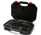 60-Piece Mechanics Tool Set Kit Case Sae Metric Ratchet Sockets 1/4 3/8 Box New