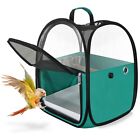 Bird Travel Carrier Foldable Bird Cage Parrot Cage with Two Feeder Bowls, Bir...