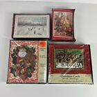 Vintage GIBSON Christmas Card Lot EMBOSSED Gold Holiday  Santa NEW NOS 78 Cards