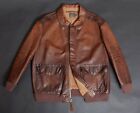 Polo Ralph Lauren A2 Leather Bomber Jacket 50- 52 Chest 2XB