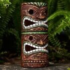 Outdoor Garden Decordouble Tiki Totem Statues Solar Lights Waterproof Decorative
