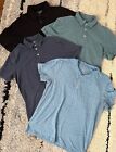 Lot of 4 Polo - Henley Short-Sleeve Shirts - Mens Small (S) - Medium (M)