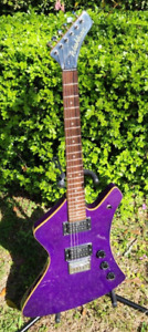 Purple Washburn A-5 Electric Guitar - hocky stick headstock screams 80s!