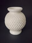 Vintage Fenton White Milk Glass Hobnail Vase