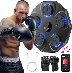 NEW Music Boxing Machine & Boxing Gloves Wall Mounted Smart Bluetooth
