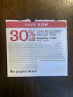 New ListingTHE PAPER STORE COUPON 30% OFF ONE TIME USE EXP. 5/12/24