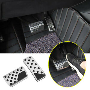 Fit For 2011-2021 Jeep Grand Cherokee Silver Gas & Brake Pedals Cover Pad AT 2P (For: 2012 Jeep Grand Cherokee)