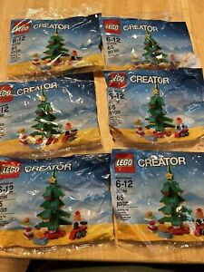 Lot Of 6 New Lego Creator Christmas Tree Polybag Set Pack 30286 Construct Build