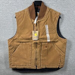 New With Tags Mens Carhartt Arctic Quilt Lined Duck Vest Size Large