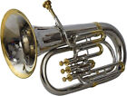 WEEKEND SALE Bb Euphonium Brass 3 Valve Silver plated Musical Instrument