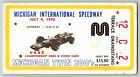 1970 Michigan International Speedway - USAC Twin 200's Ticket Stub Race Racing