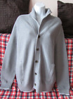 Men's Banana Republic Gray Supima Cotton Shawl Collar Cardigan Sweater Size M