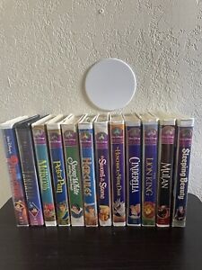 Walt Disney Masterpiece Collection VHS Lot Of 12 Pinocchio Mulan Hercules