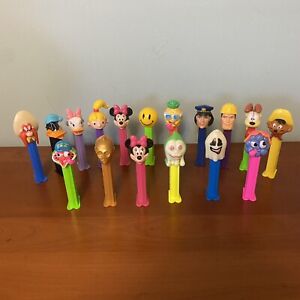 New ListingLot of 17 VINTAGE PEZ CANDY Dispensers  Assorted Characters Disney Looney Tunes