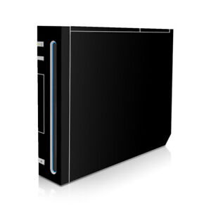 Wii Game Console Skin - Solid Black - Decal Sticker