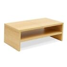 TEAMIX 2 Tiers Desktop Monitor Stand Riser 20 Inch 2 tiers Natural Maple