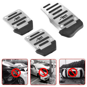 Universal Silver Non-Slip Automatic Gas Brake Foot Pedal Pad Cover for Car Parts (For: 2006 Mazda 6)