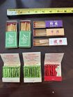 VINTAGE LOT OF 8 MATCHBOOKS. GREEN MILL, FLORALITE INCENSE MATCHES, CHINESE, LOT