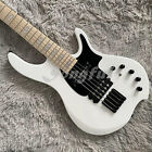 White 5 String Electric Bass Guitar Solid Body Active Pickup Maple Fretboard