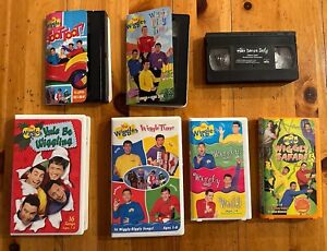 The Wiggles-Lot of 7 -Original VHS Tapes -Some Clamshell Cases